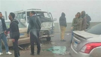 إصابة 15 شخصًا في حادث تصادم بطريق شبرا بنها الحر 
