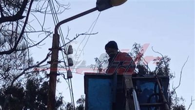 حملات مكبرة لصيانة الإنارة العامة بكفر الشيخ