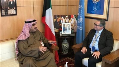 ممثل الأمين العام للأمم المتحدة  يستقبل رئيس اللجنة المنظمة لمعرض الكويت للطيران 2022