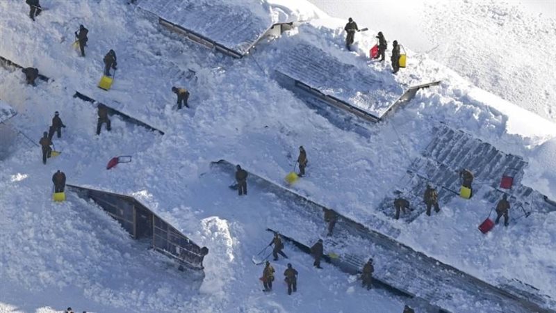 غزارة تساقط الثلوج