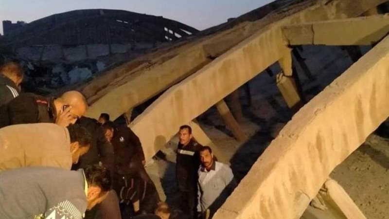 حادث سقوط سقف مصنع