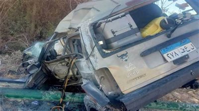 مصرع وإصابة شخصين في حادث انقلاب سيارة بشمال سيناء