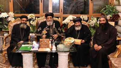 أساقفة الكنيسة يزورون البابا تواضروس بدير الأنبا بيشوي بوادي النطرون 