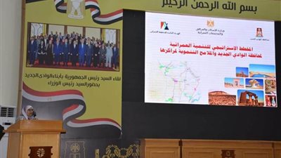 محافظ الوادي الجديد يستعرض المخطط الاستراتيجي للمحافظة