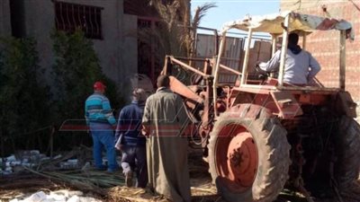 إزالة التعديات علي الأراضي الزراعية بمدينة الحامول في كفرالشيخ 