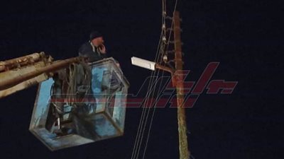 رفع كفاءة منظومة الإنارة العامة بكفر الشيخ