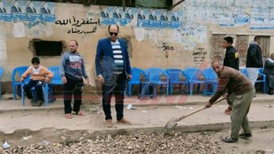 رئيس مدينة برج البرلس يتابع الأعمال الجارية بالمدينة