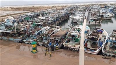 استمرار توقف حركة الملاحة بمياه البحر المتوسط بكفر الشيخ