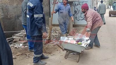 رفع مخلفات القمامة من شوارع مدينة الرياض في كفر الشيخ