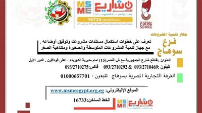 محافظ سوهاج.. تشكيل لجنة لتوفيق أوضاع المشروعات المتوسطة والصغيرة والمتناهية الصغر 