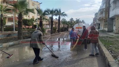 متابعة حالة الطوارئ ورفع مياه الأمطار بمدن وقرى كفر الشيخ