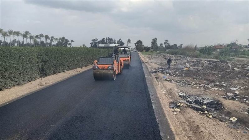 رصف طريق الطيرية