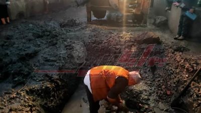 صيانة خطوط مياه الشرب بمحافظة كفر الشيخ