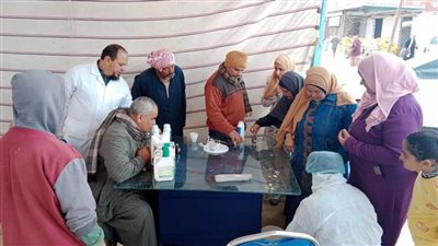 حياة كريمة.. تنفيذ قوافل سكانية شاملة بقرى البحيرة