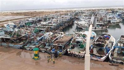 توقف حركة الصيد بالبرلس لليوم الثالث على التوالي بسبب الطقس السيئ