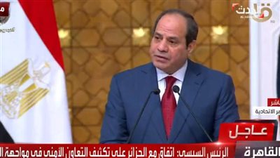 السيسي: مصر تقدر الروابط العميقة التي تجمعها بالجزائر وعلاقات الأخوة بين الشعبين