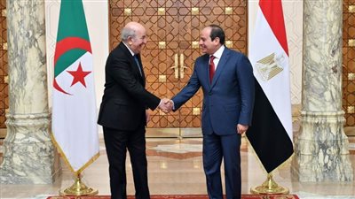 تفاصيل لقاء الرئيس السيسي ونظيره الجزائري في قصر الاتحادية