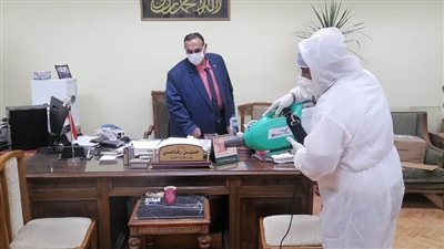 بالصور..  رش وتطهير قصر إسماعيل باشا المفتش