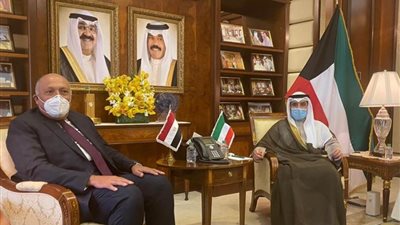 وزير الخارجية يبحث مع نظيره الكويتي العلاقات الثنائية