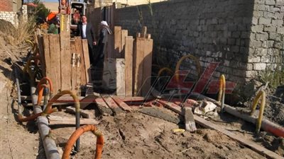 تنفيذ مشروع الصرف الصحي بقري مدينة بلطيم في كفرالشيخ