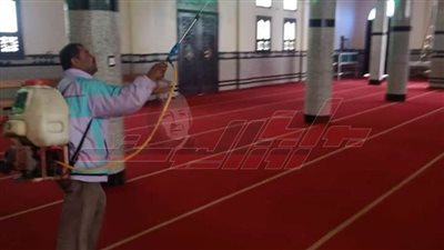 كفر الشيخ: رش وتطهير وتعقيم المساجد بسيدي سالم