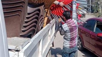 رفع ٩٢١حالة إشغال طريق ومصادرة ٤٠ شيشة فى حملة بالبحيرة