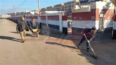 حملات نظافة بجوار المدارس بمركز الحامول في كفر الشيخ