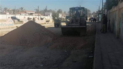  بدء أعمال الرصف بمدينة فوة في كفر الشيخ
