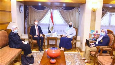وزيرة التضامن تستقبل الممثل المقيم لبرنامج الأمم المتحدة الإنمائي في مصر