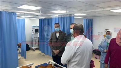 نور الدين يطمئن على حالة الطلاب المصابين في حريق كفر الشيخ