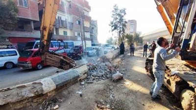 محافظ الشرقية يوجه بإزالة السور الخرساني بطريق العصلوجي لفك الاختناقات المرورية 