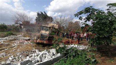 إزالة 234 حالة تعد على أملاك الدولة بكفر الشيخ