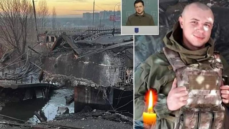 جندي أوكراني يفجر