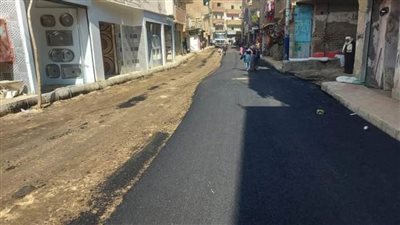 رصف 3 شوارع وإزالات تعديات بمطاي شمال المنيا