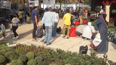إقبال كبير من المواطنين على معرض زهور الربيع بحديقة الأورمان