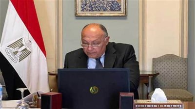 شكري يعقد مباحثات مع نائب رئيس الوزراء ووزير التنمية الاجتماعية الفلسطينيين