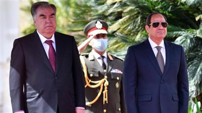 بالصور.. الرئيس السيسي يستقبل رئيس طاجيكستان بقصر الاتحادية