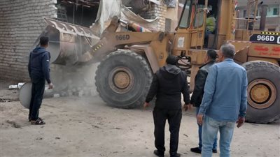 إزالة غرف منشأة على أراضي أملاك دولة بحلوان