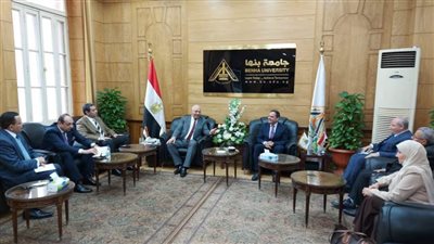 رئيس جامعة بنها يبحث سبل التعاون مع جمعية رجال الصناعة بالقليوبية 