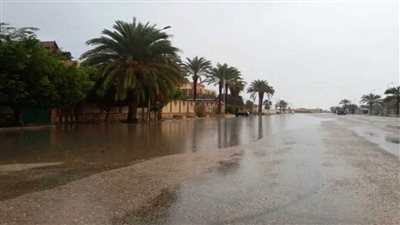 غيوم وأمطار وبرد ورياح بشمال سيناء
