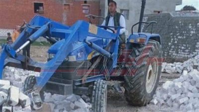 إزالة التعديات على الأرضي الزراعية وأملاك الدولة بكفر الشيخ
