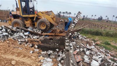 إزالة 15 حالة تعدٍ على الأراضي الزراعية وأملاك الدولة بالبحيرة