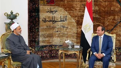 تفاصيل اجتماع الرئيس السيسى مع شيخ الأزهر‎