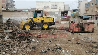 تكثيف أعمال النظافة والإنارة الدورية بمدينة بيلا في كفر الشيخ