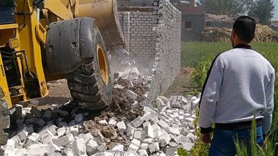 إزالة 14 حالة تعدٍ على الأراضى الزراعية وأملاك الدولة بالبحيرة