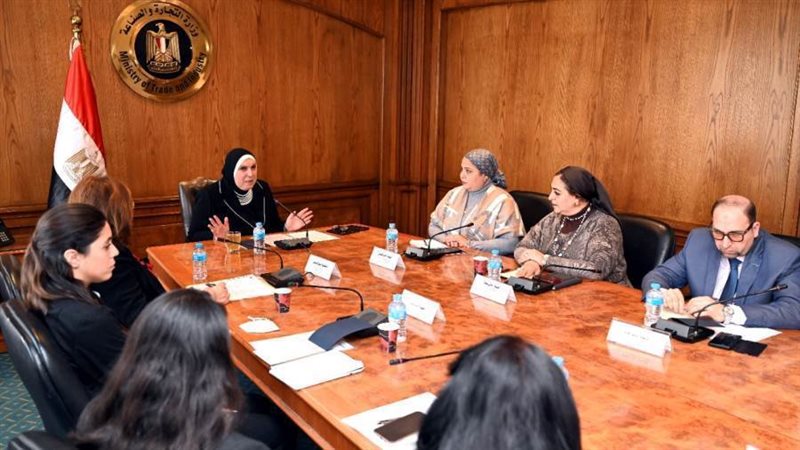 وزيرة الصناعة تبحث