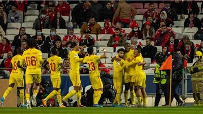 ليفربول الإنجليزي يتخطى بنفيكا البرتغالي ذهابًا بدوري الأبطال