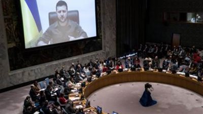 الرئيس الأوكراني يقترح حل مجلس الأمن الدولي