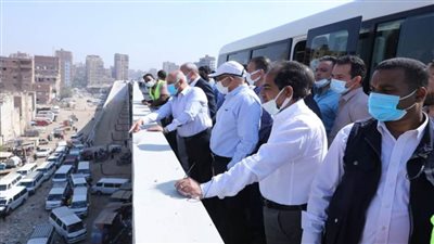 وزير النقل ومحافظ القليوبية يتفقدان أعمال تطوير وتوسعة طريق 