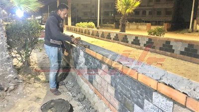 تركيب الطوب الفرعوني بالمصيف والإنترلوك بفوه في كفر الشيخ